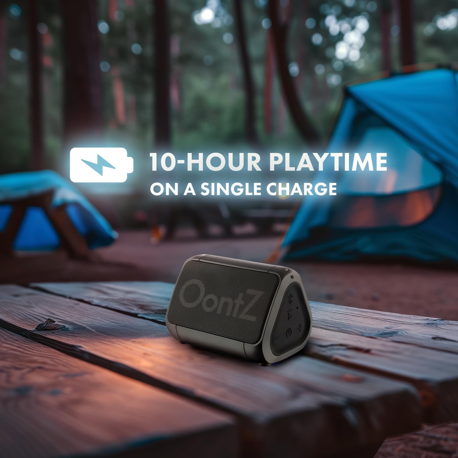 Oontz Angle Solo - Bluetooth Portable Speaker, Compact Size, Surprisingly Loud Volume & Bass, 100 Foot Wireless Range, IPX5, Perfect Travel Speaker, Bluetooth Speakers by Cambridge Sound Works (Black)