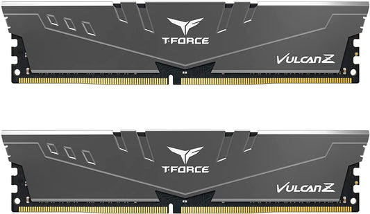 T-Force Vulcan Z DDR4 16GB Kit (2X8Gb) 3600Mhz (PC4-28800) CL18 Desktop Memory Module Ram TLZGD416G3600HC18JDC01 - Gray